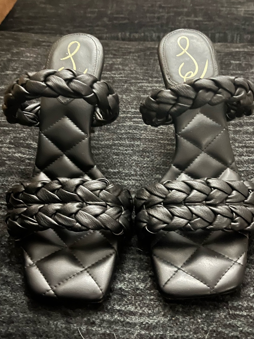 Sam Edelman Meghan Black Braided Sandals, Size 9, EUC